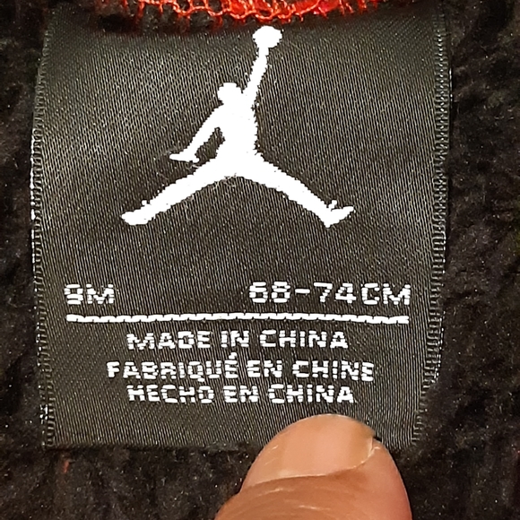 Jordan Jumpsuits Hooded Coverall, Baby Boy Gym Red, Size 9 Months 22" Long - Picture 9 of 16